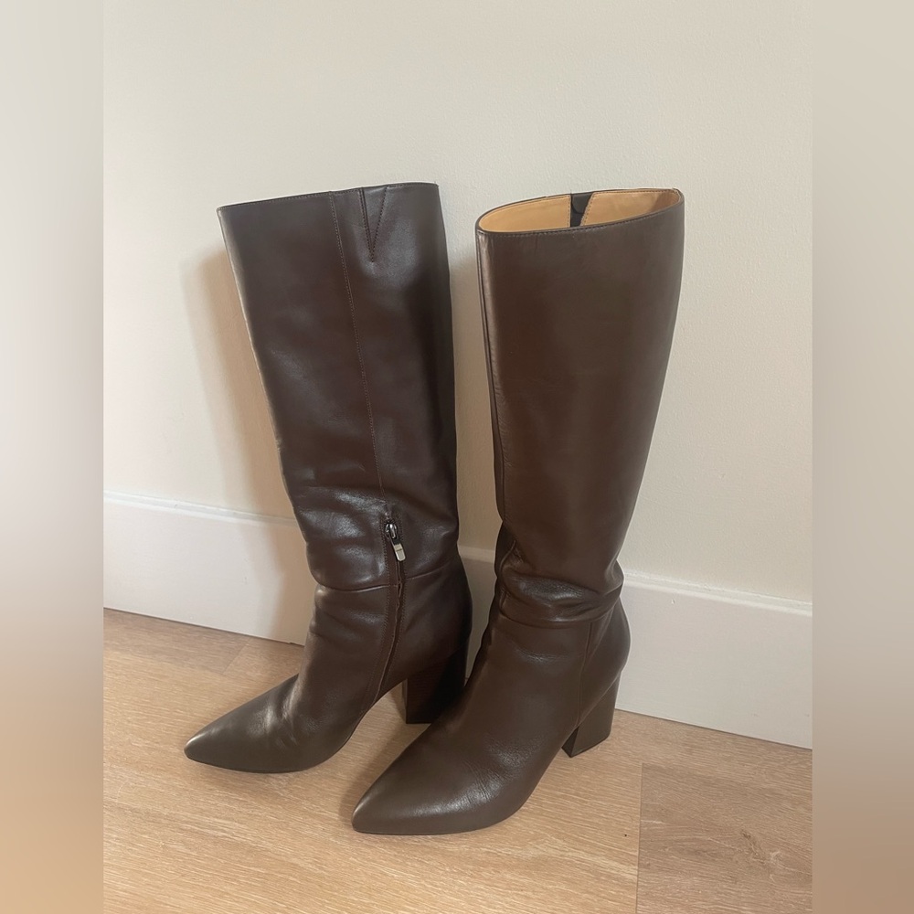 Nine West Dark Brown Heeled Boots